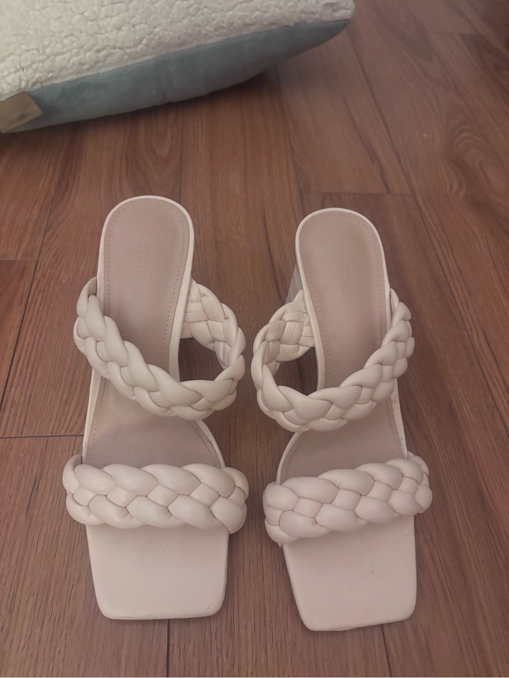 Braided Strap Women’s Slide Sandals - Cream